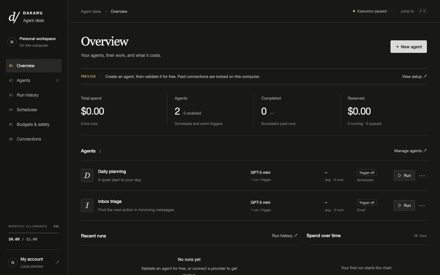 Dakaru Agent Desk product screenshot