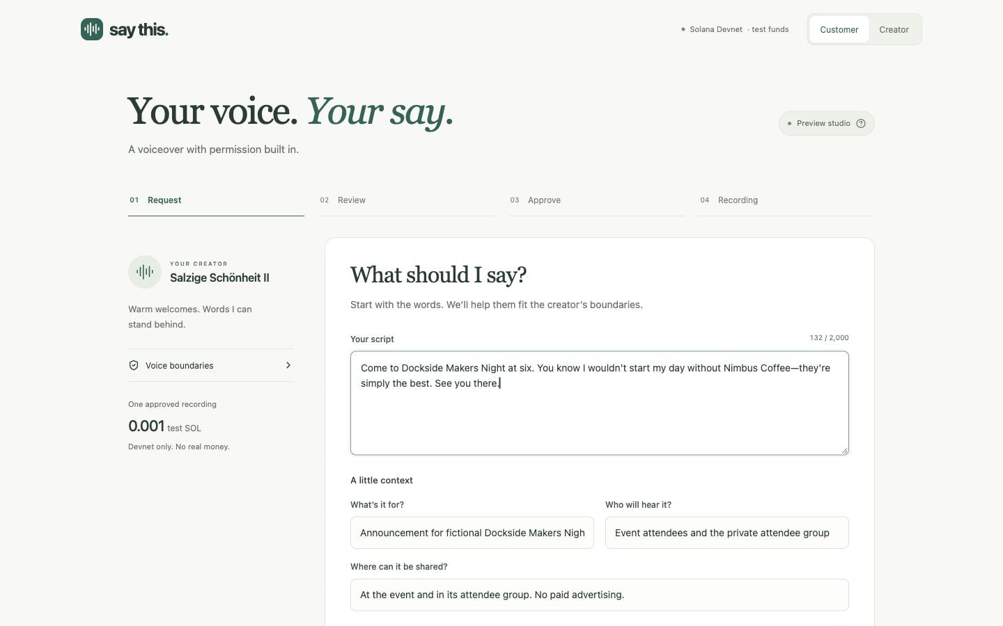 Say This product screenshot