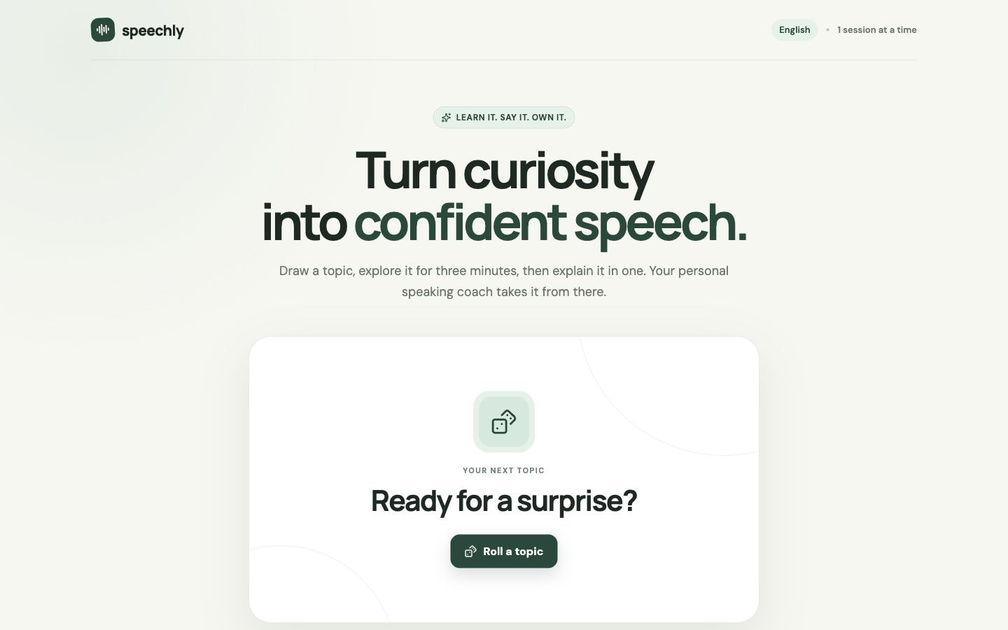 Speechly product screenshot