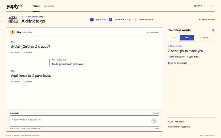 Yaply V2 product screenshot